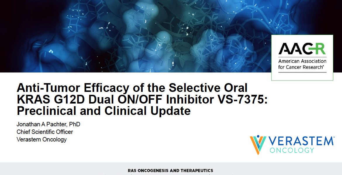 Anti-tumor efficacy of the selective oral KRAS G12D dual ON/OFF inhibitor VS-7375 as a single agent and in combination with targeted agents